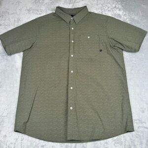 Mountain Hard Wear Shirt Mens Size XL Button Up Short Sleeve Green Pocket